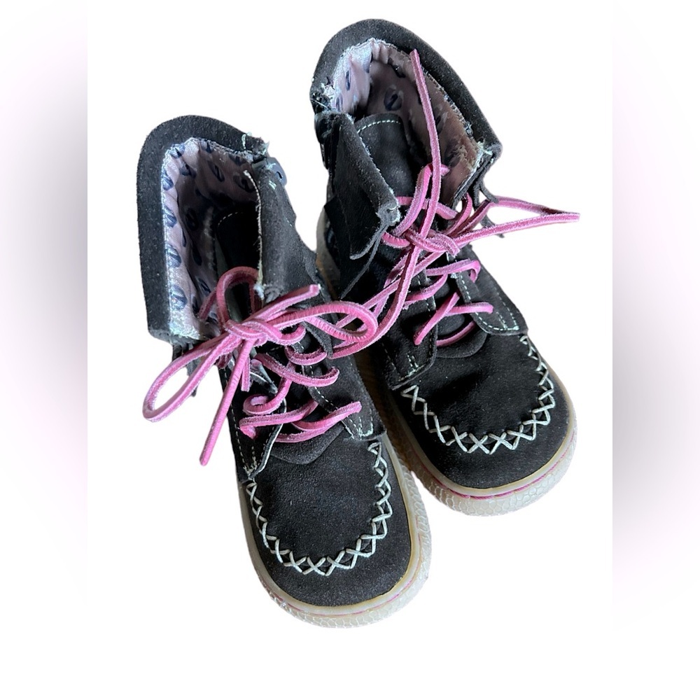 𝅺livie & Luca Suede Mocha Hopper Boots size 12T